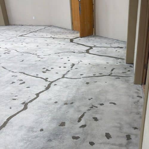 cracked concrete repair in church