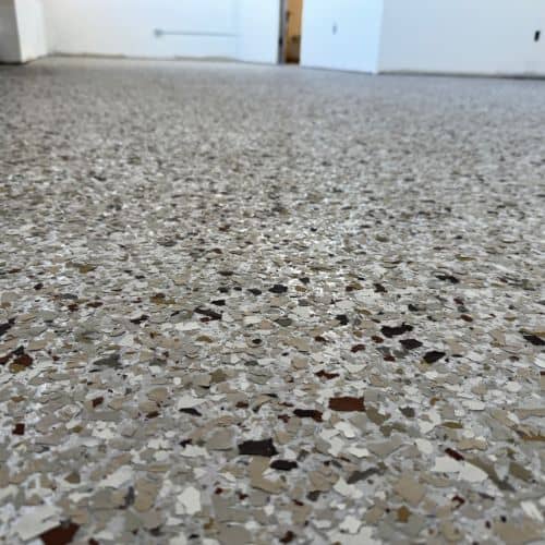 dog groomer epoxy flake install