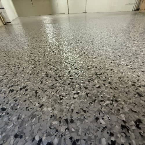 basement epoxy flake flooring