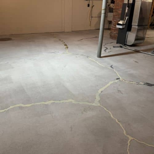basement concrete crack repair