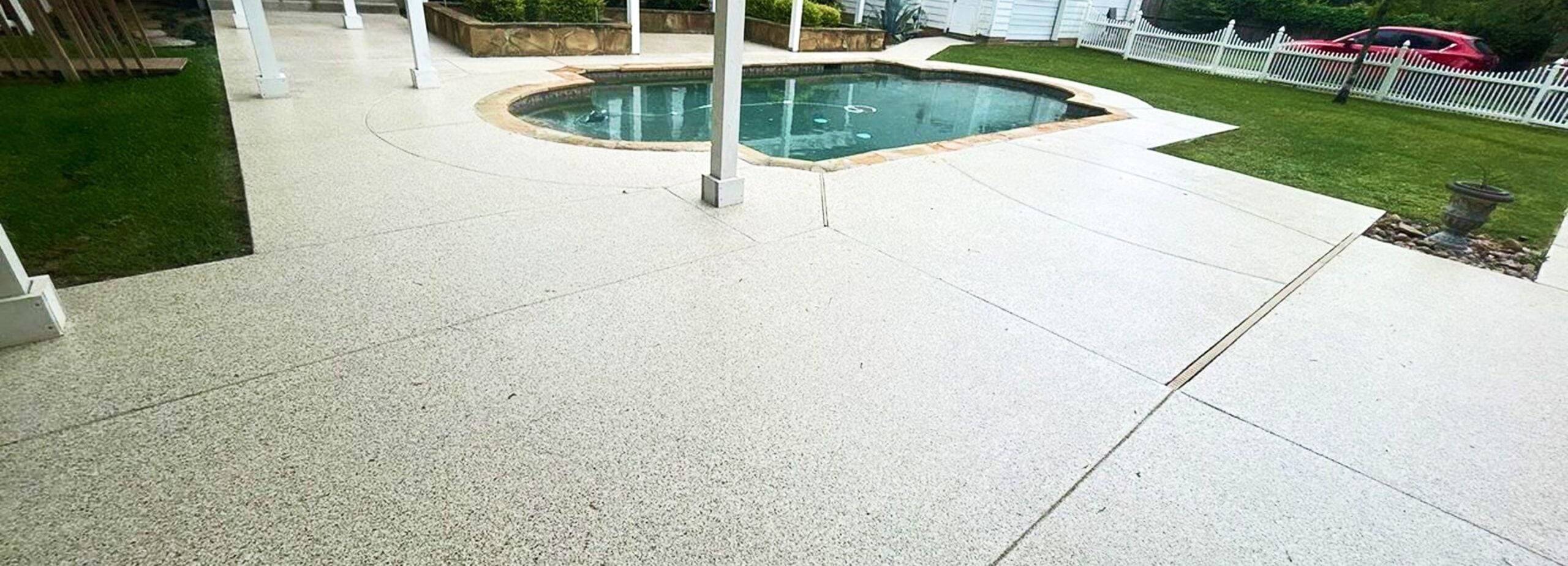 epoxy installation on pool deck