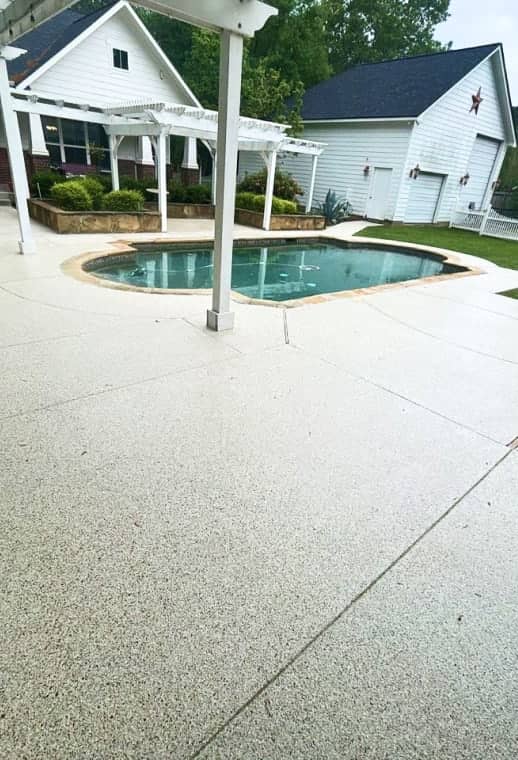 pool deck epoxy installation
