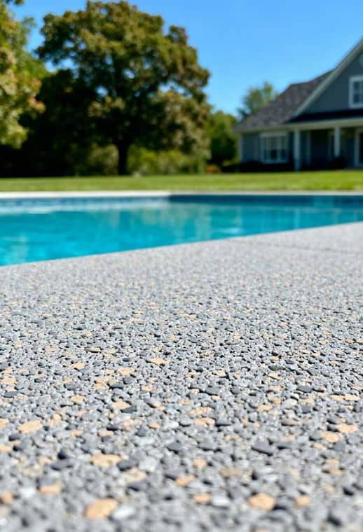rubber flooring around pool deck