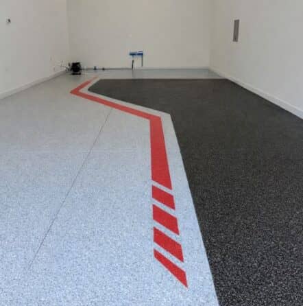 custom blend epoxy flake flooring for Car Condo
