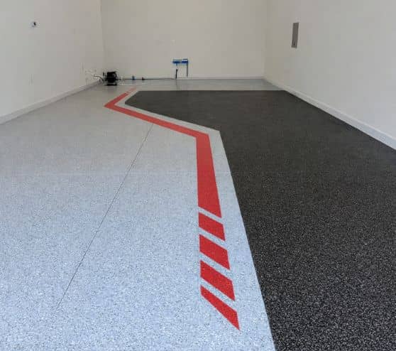 custom blend epoxy flake flooring for Car Condo