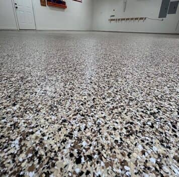 Epoxy Flake Flooring for Homeowner Garage in Fort Worth, TX