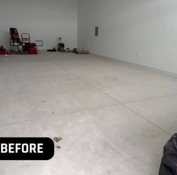 before portrait of Car Condo with old concrete flooring