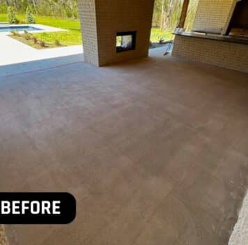 homeowner patio before new patio installed