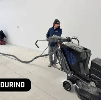 MACH ONE® employee installing new flooring for Car Condo