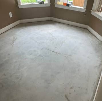 homeowner flooring before epoxy flooring installed