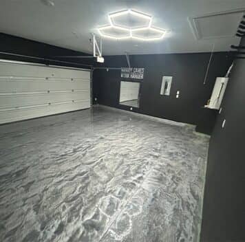 solid epoxy flooring installed for homeowner garage