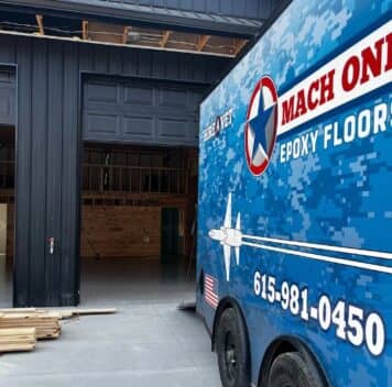 MACH ONE® trailer in front of homeowner barn
