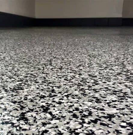 decorative flake epoxy garage floor