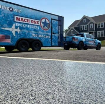 MACH ONE® truck in driveway of homeowner house