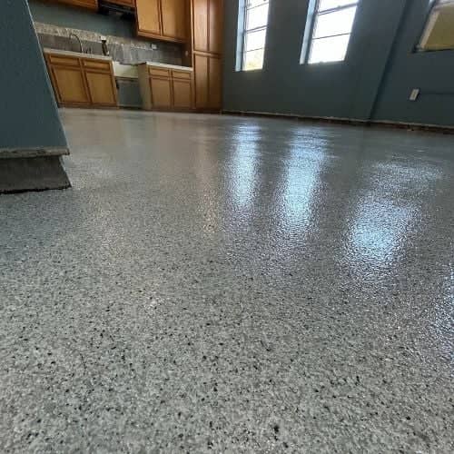 new epoxy floor inside church kitchen