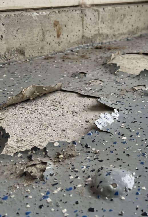 peeling epoxy