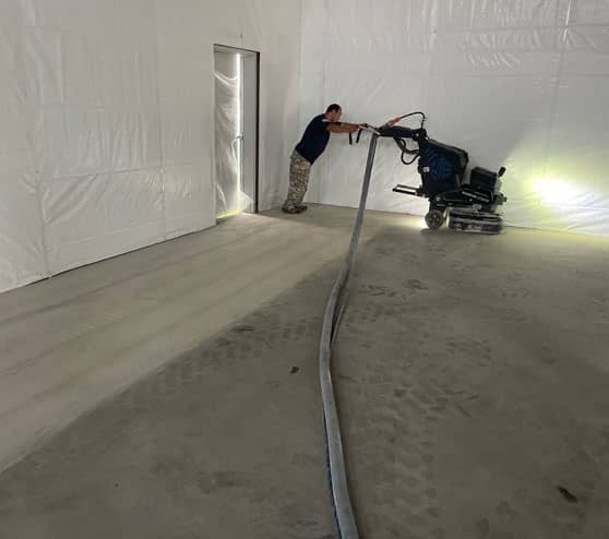 employee installing epoxy in Burleson, TX