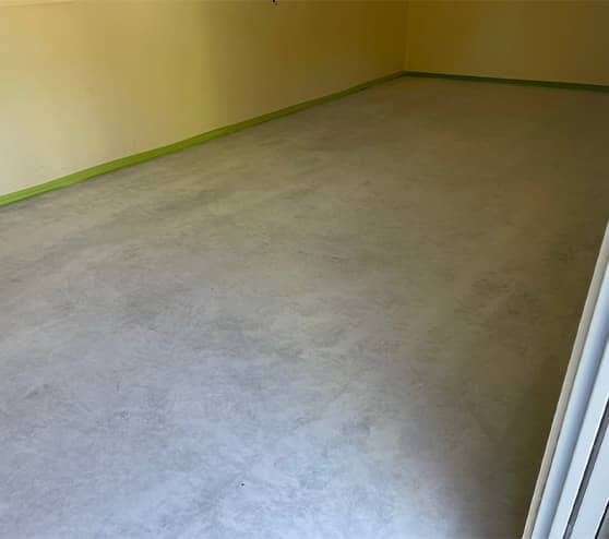floor before epoxy flake flooring installed