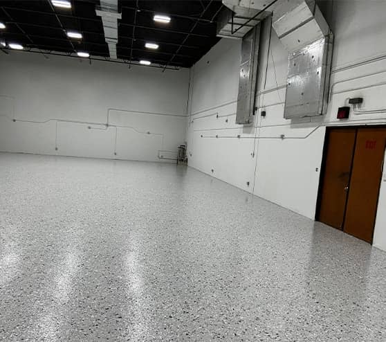 LLumar Window and Paint Protection Film warehouse with new epoxy flooring