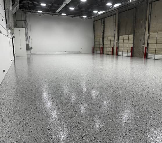 interior view of LLumar Window and Paint Protection Film new flooring in warehouse