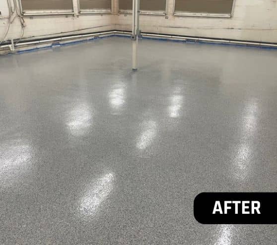 after portrait of James​ ​McKnight​ ​Park with new epoxy flooring