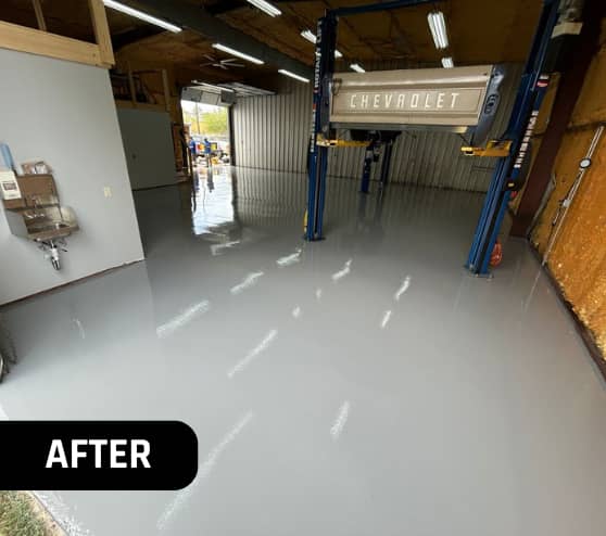 After Solid Epoxy for Spring European Autowerks in Spring, TX