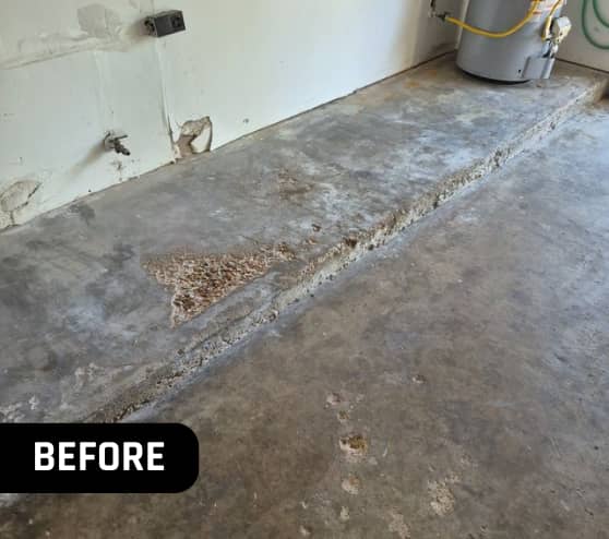 Before Concrete Floor Repair for Homeowner in Kingwood, TX