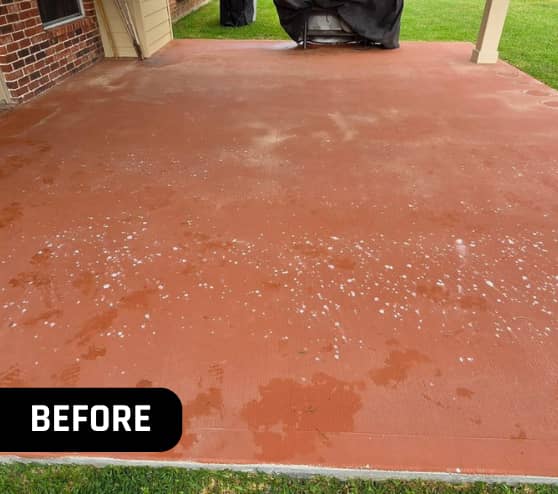 Before Epoxy Flake Flooring for Homeowner in Splendora, TX