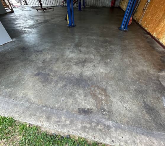 Before Solid Epoxy Flooring Project for Spring European Autowerks in Spring, TX