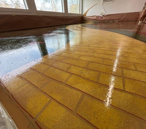 close-up of new flooring installed for homeowner room