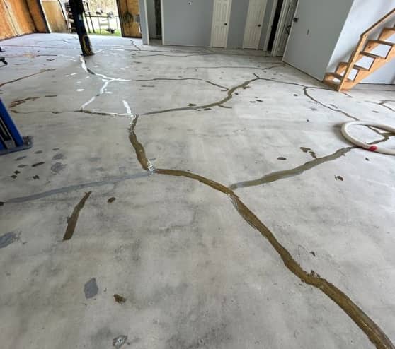 During Solid Epoxy Painting for Spring European Autowerks in Spring, TX