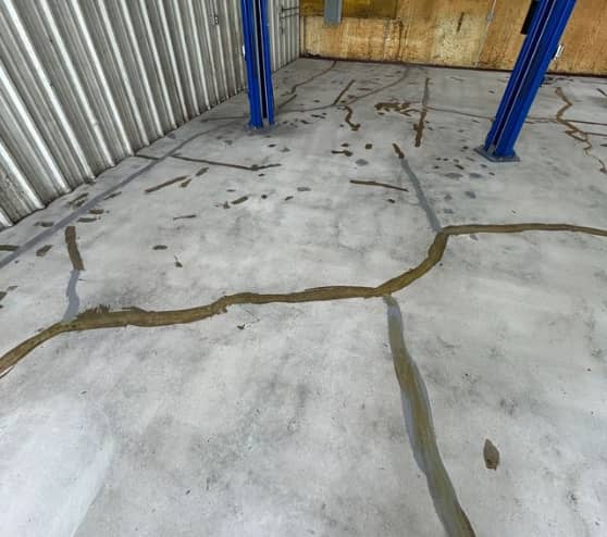 During Solid Epoxy Project for Spring European Autowerks in Spring, TX