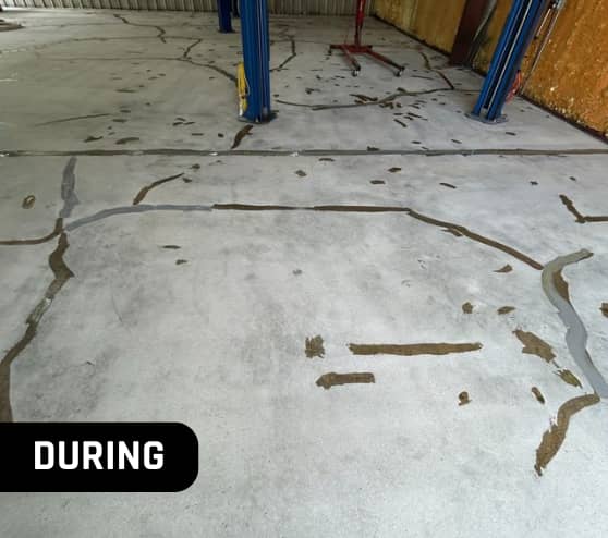 During Solid Epoxy Flooring for Spring European Autowerks in Spring, TX