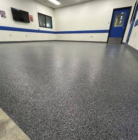 Ball Corporation with new epoxy flake flooring