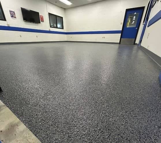 Ball Corporation with new epoxy flake flooring
