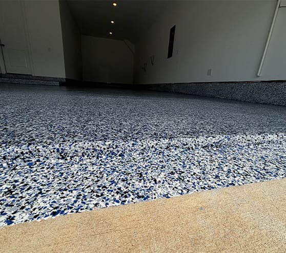 epoxy flake flooring for homeowner garage