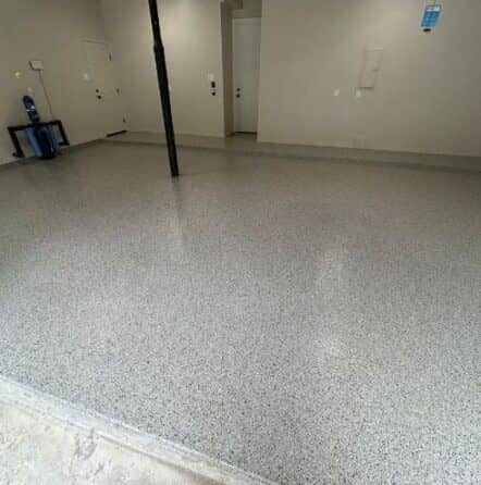 homeowner garage in the woodlands with new epoxy flooring