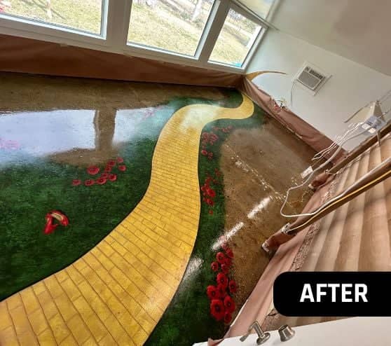 after portrait of homeowner room with new flooring installed