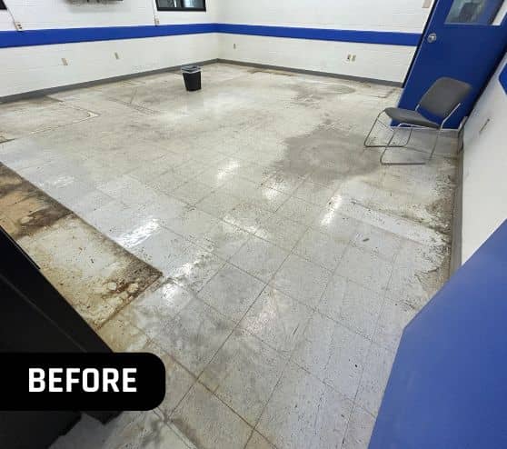 before portrait of old tile installed at Ball Corporation