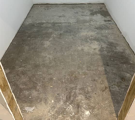 flooring before epoxy fake flooring is installed