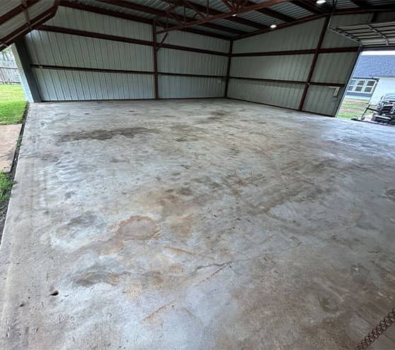 Aircraft Hangar before new floor installed
