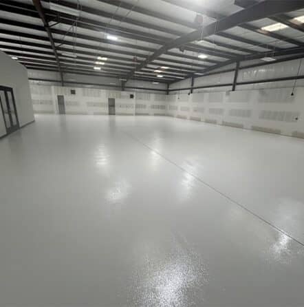 Kenneth's Car Care with new solid epoxy flooring