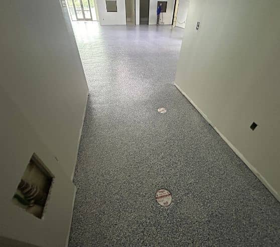new epoxy flooring installed for office spaces