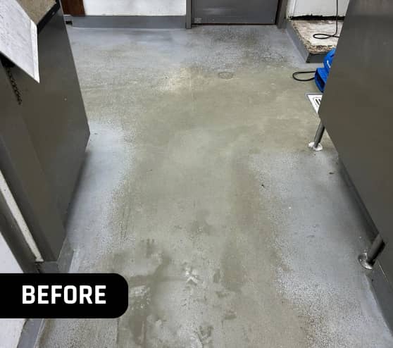 Before Solid Epoxy Flooring for Black Walnut Cafe in The Woodlands, TX