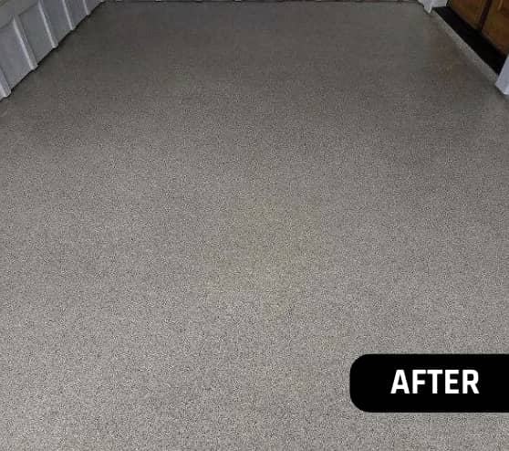 After Epoxy Flake Patio Flooring for Homeowner in New Waverly, TX