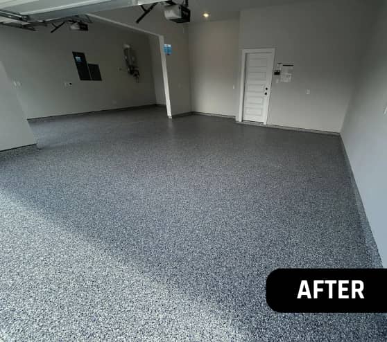 After Nightfall Epoxy Flake Flooring for Homeowner in The Woodlands, TX