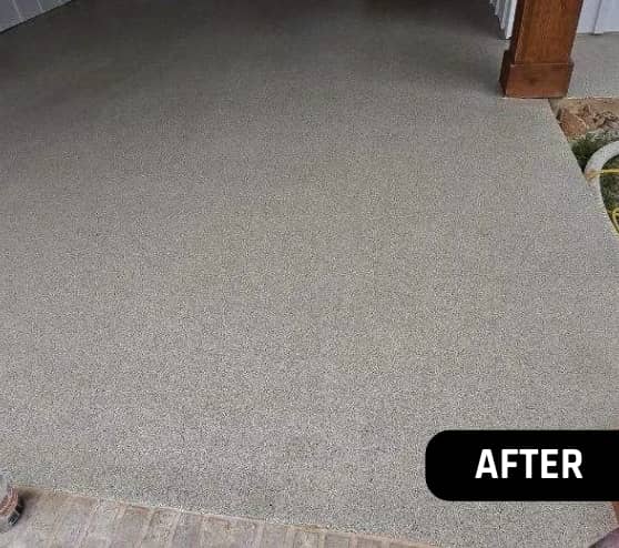 After Work Epoxy Flake Patio Flooring for Homeowner in New Waverly, TX