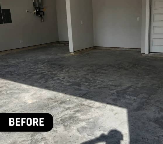 Before Project Nightfall Epoxy Flake Flooring for Homeowner in The Woodlands, TX