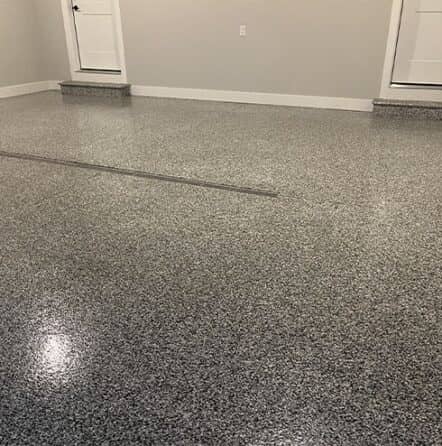 epoxy flake flooring installed for homeowner garage in pa