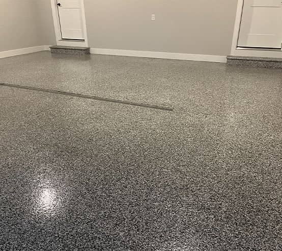 epoxy flake flooring installed for homeowner garage in pa